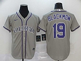Rockies 19 Charlie Blackmon Gray 2020 Nike Cool Base Jersey,baseball caps,new era cap wholesale,wholesale hats